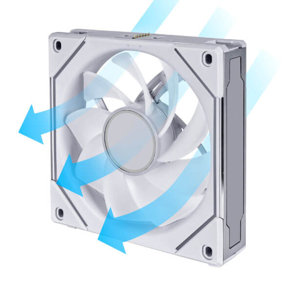 Lian Li UNI Fan SL-INF ARGB 120mm Reverse Blade White Cabinet Fan, Single Pack